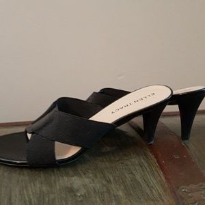 Size 8.5 Ellen Tracy Black "Hunter" Dress Sandals